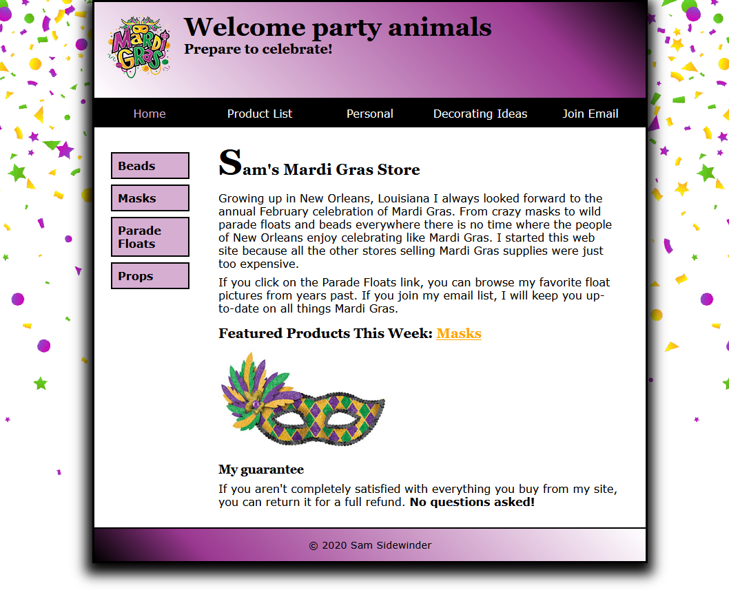 class assignment screenshot